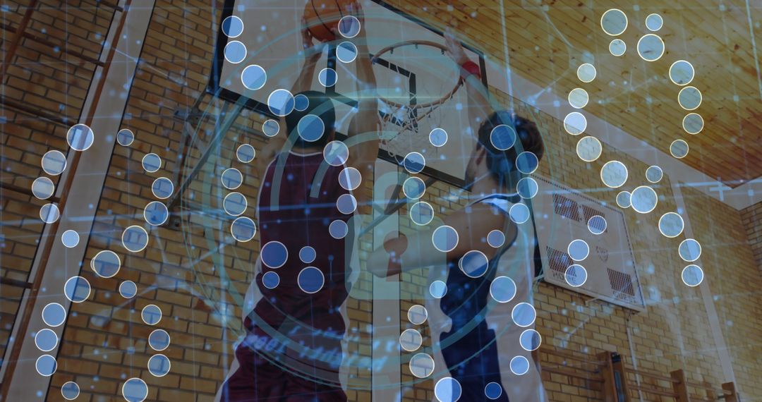 Dynamic Basketball Competition with Digital Overlay Animation