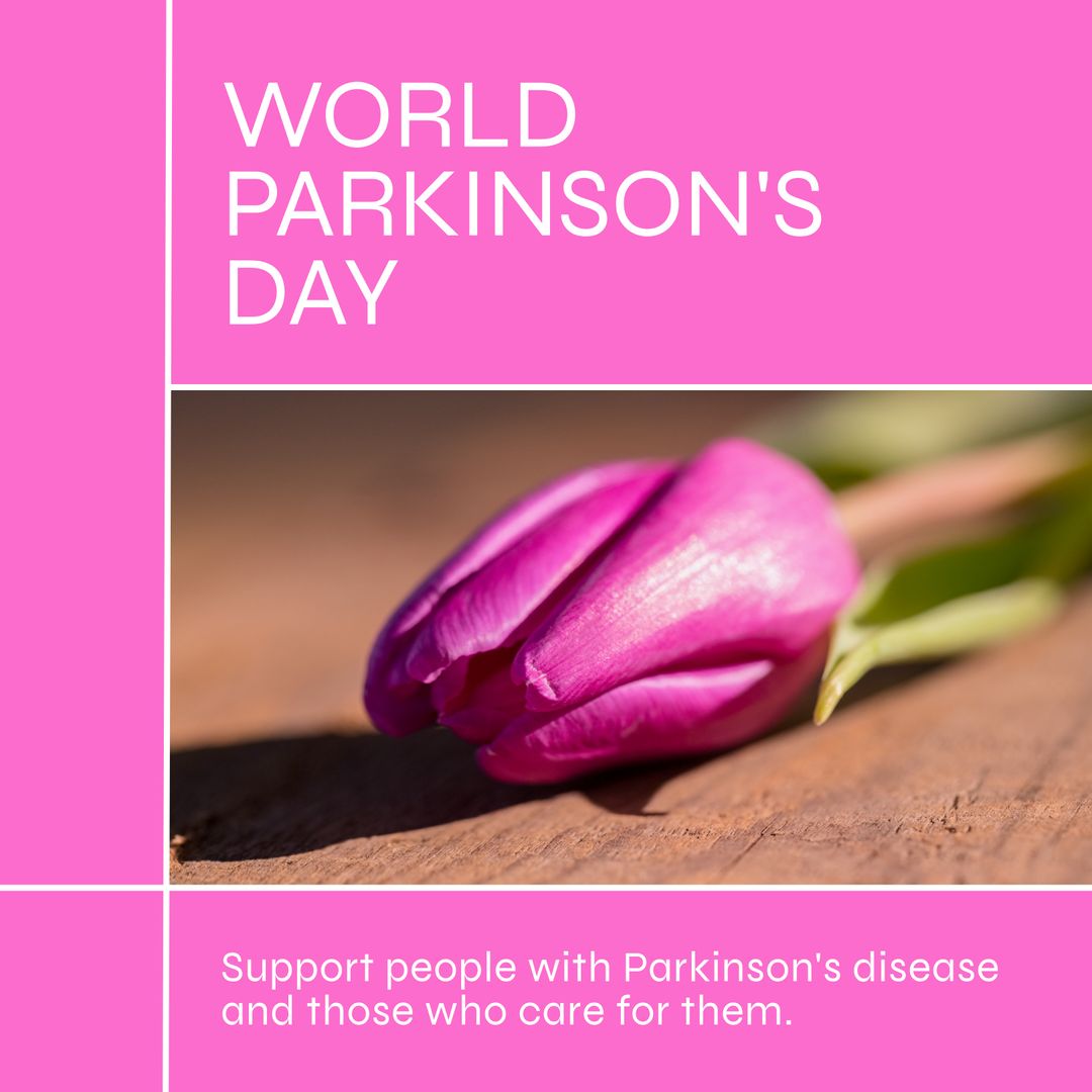 World Parkinson's Day With Tulip Symbol