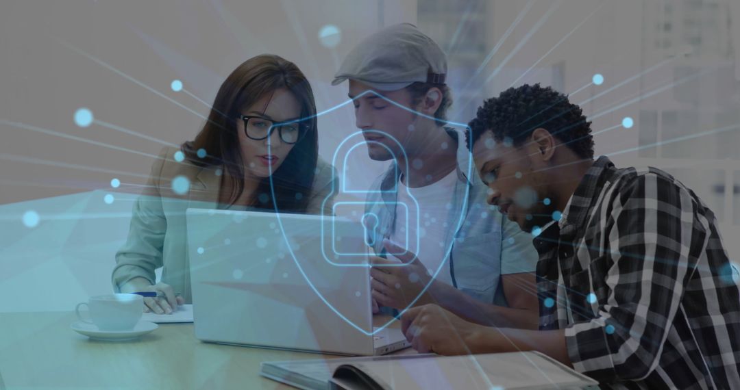 Team Analyzing Cyber Security Data with Digital Network Overlay