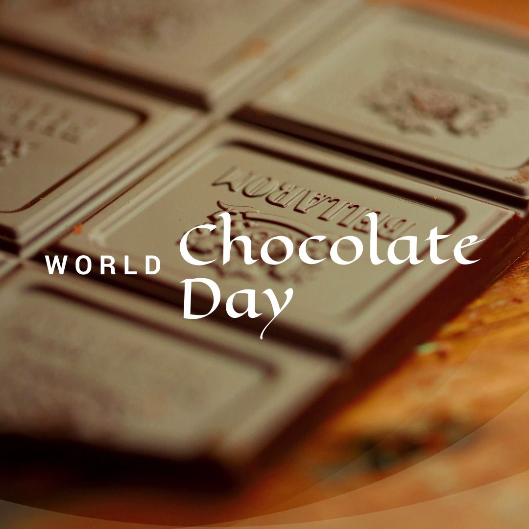 Digital composite image of tempting sweet food with world chocolate day text - Download Free Stock Templates Pikwizard.com