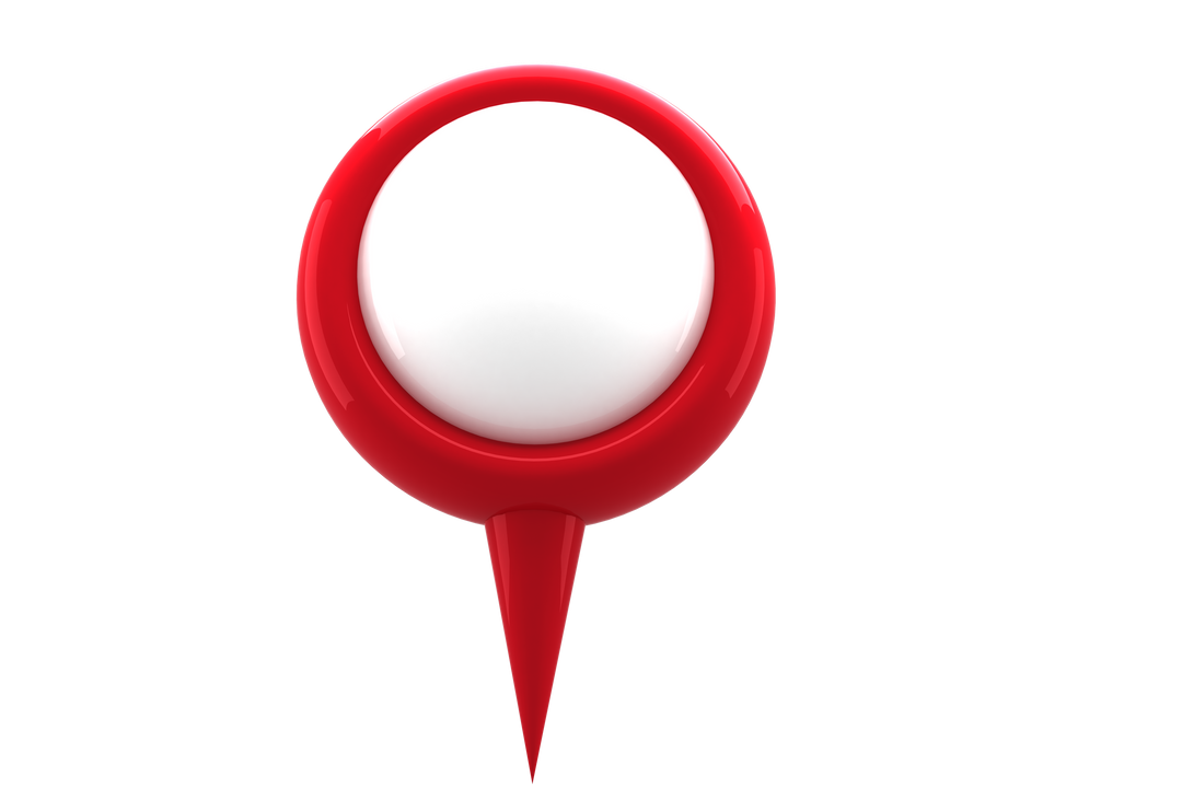 3D Red Navigation Pointer Pin on Transparent Background - Download Free Stock Images Pikwizard.com