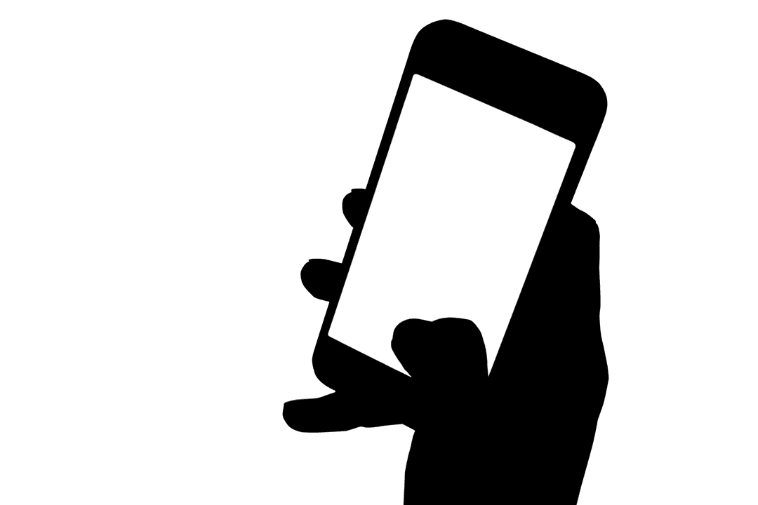 Digital Hand Holding Smartphone on Transparent Background for Communication Design