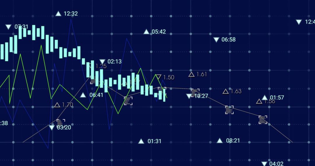 Graph Showing Stock Market Activity and Financial Data Analysis
