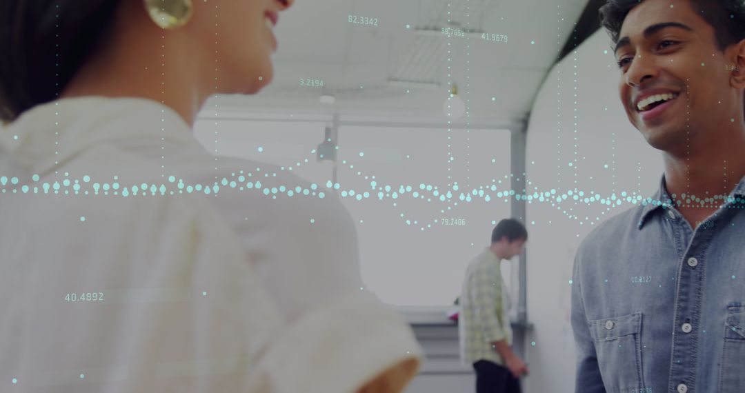 Diverse Professionals Engaging in Data-Driven Conversation