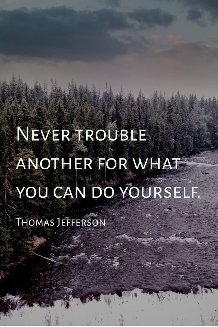 Inspiring Thomas Jefferson Quote with Calm River and Forest Background - Download Free Stock Templates Pikwizard.com