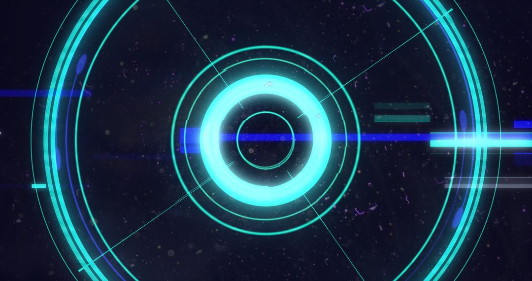 Futuristic Glowing Blue Scope Holographic Interface