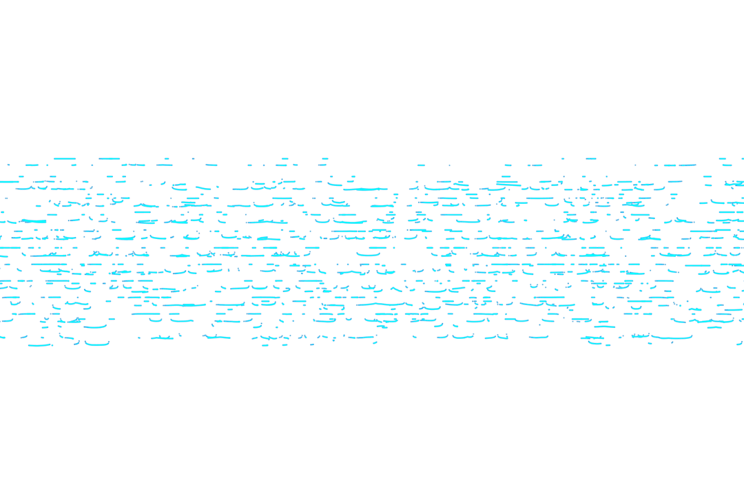 Glowing Blue Digital Abstract Shape on Transparent Background