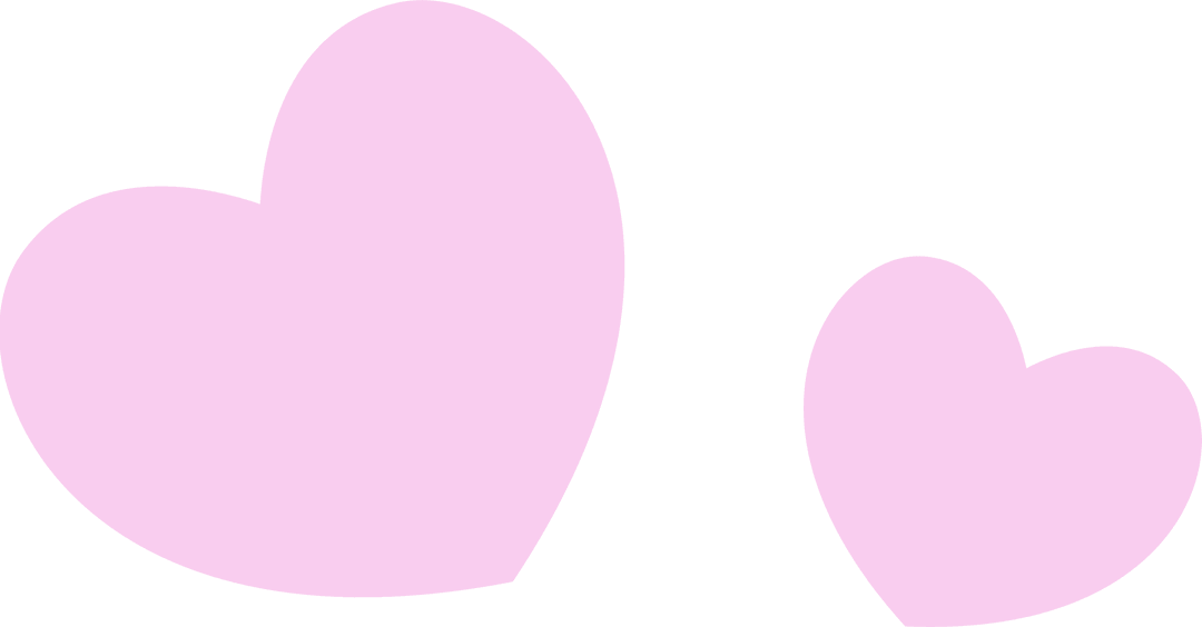 Transparent Pink Hearts Floating in Minimalist Design