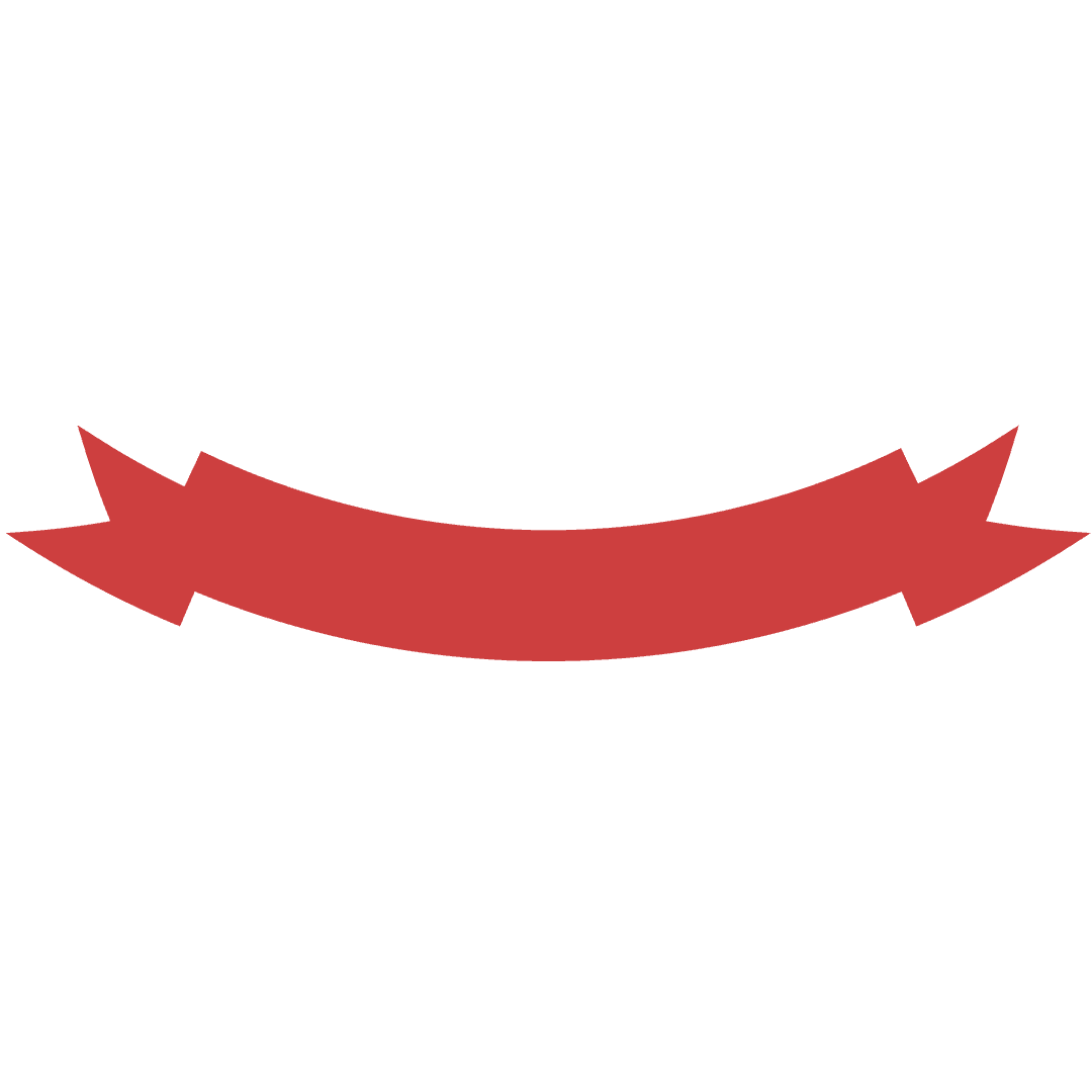 Red Ribbon Banner Vector on Transparent Background