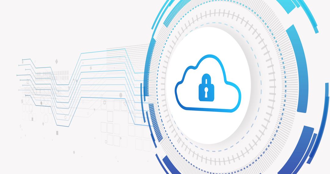 Cloud Security Digital Technology Concept Illustration