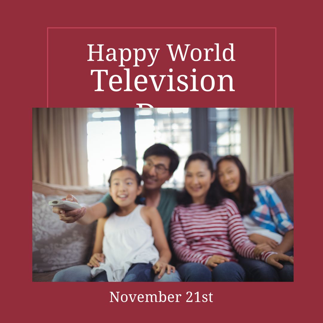 Family Enjoying Quality Time on World Television Day