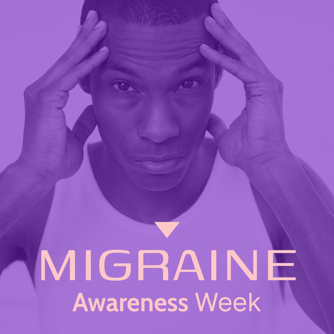 African American Man Experiencing Migraines and Health Management