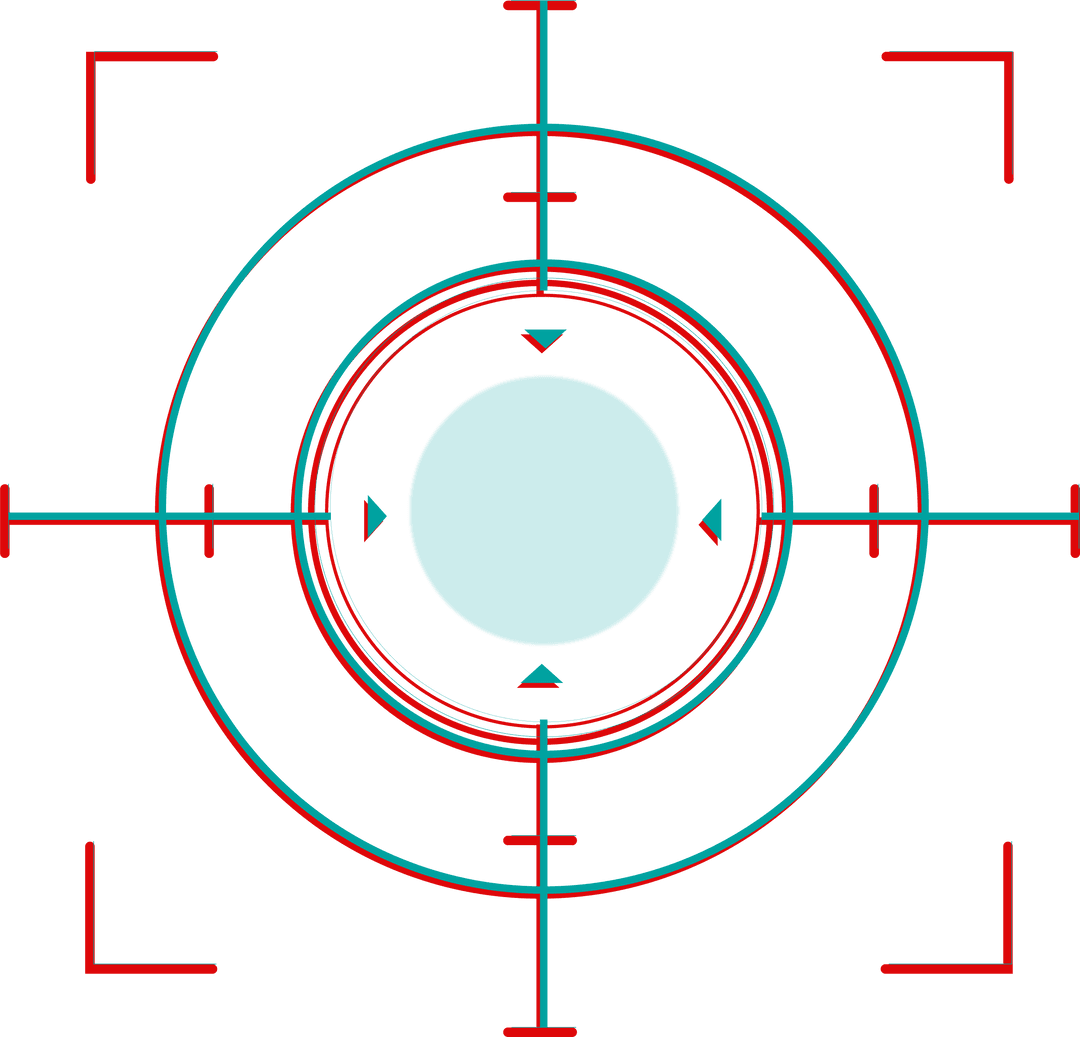 Futuristic Target Reticle on Transparent Background