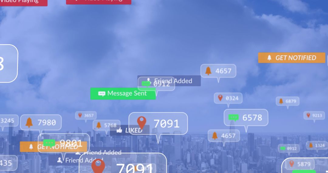 Digital Social Networking Overlay on Urban Skyline