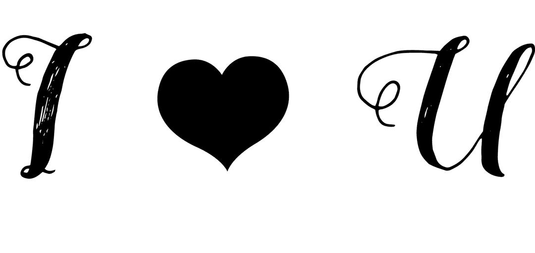 Transparent Love Message Displaying 'I Love You' Text