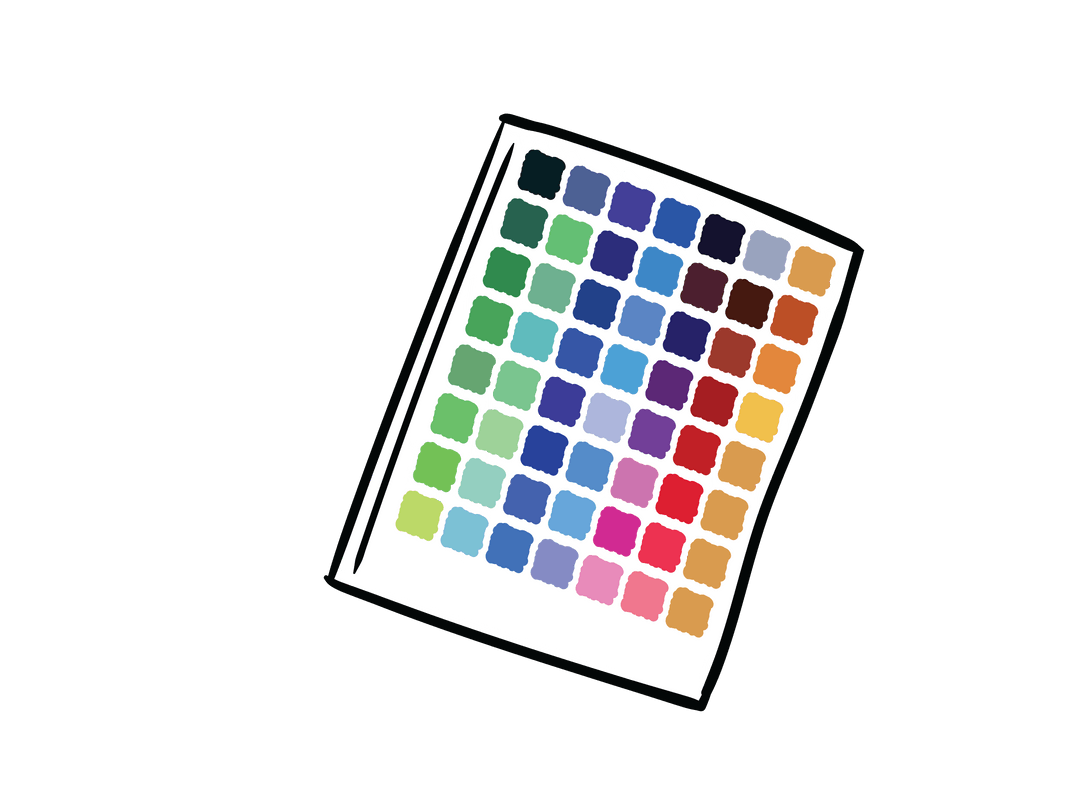 Transparent Background Color Card Illustrating Diverse Hues