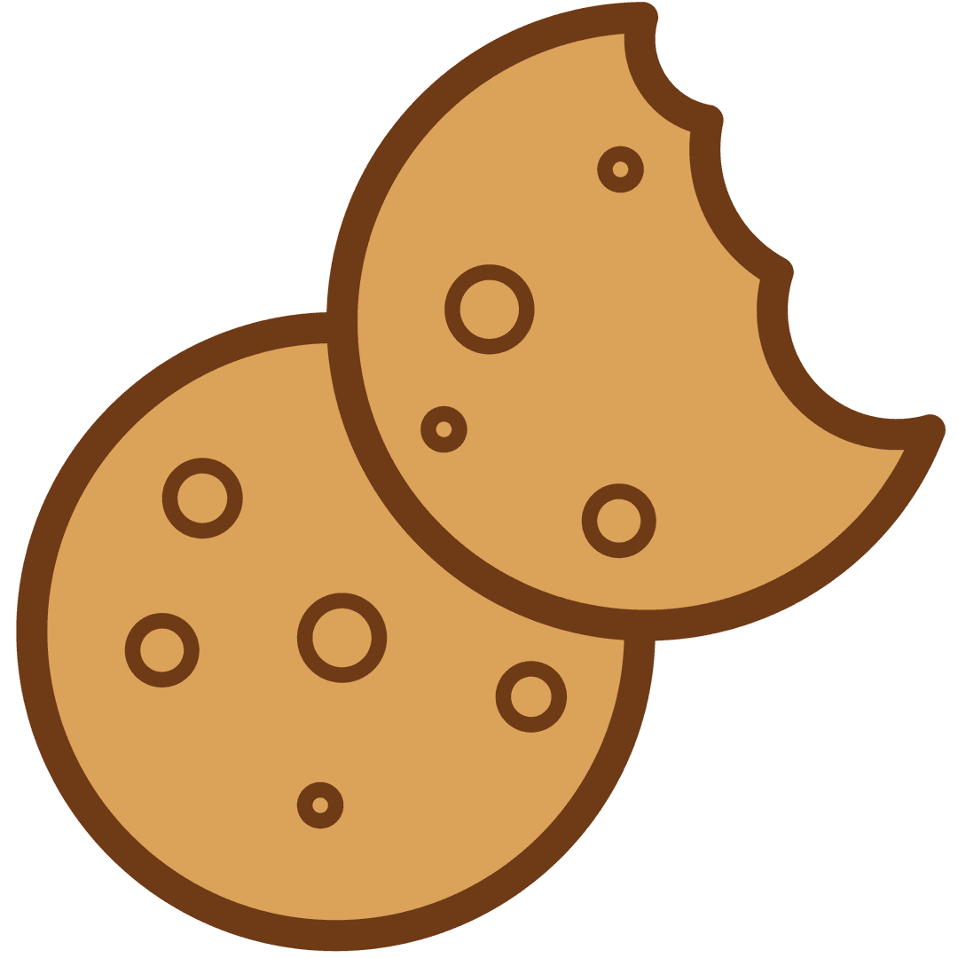 Digital Illustration of Double Cookies Transparent Background Clipart
