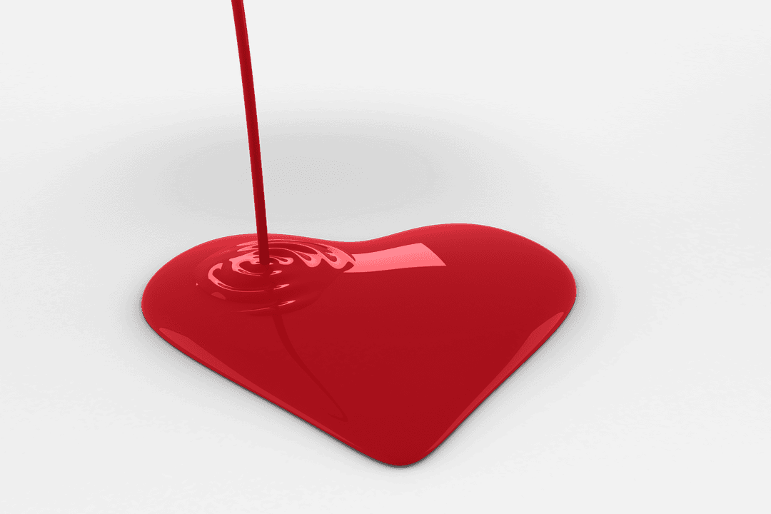 Red Heart Icon with Transparent Background for Valentine's Day Designs