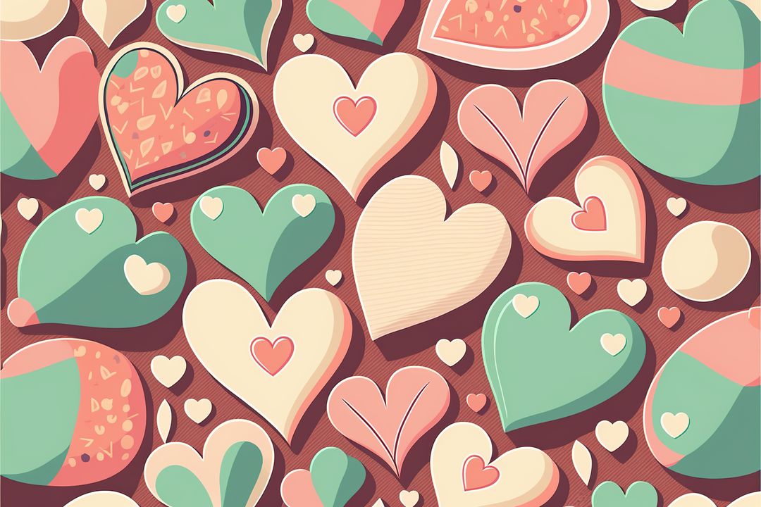 Seamless Pastel Heart Pattern for Valentine's Day - Free Images, Stock Photos and Pictures on Pikwizard.com