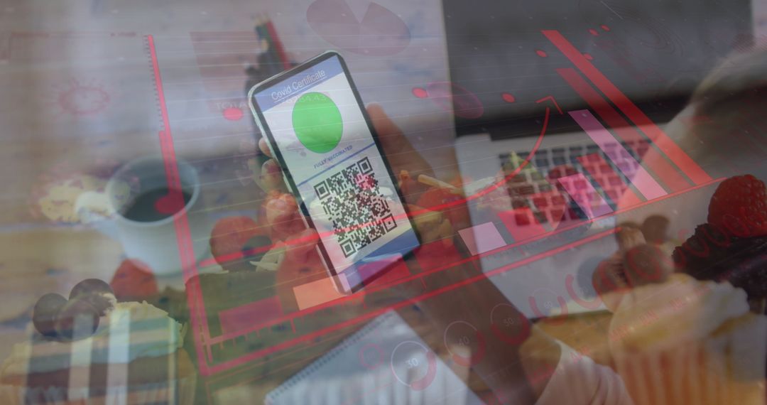 Data Processing Overlay with Smartphone QR Code Use