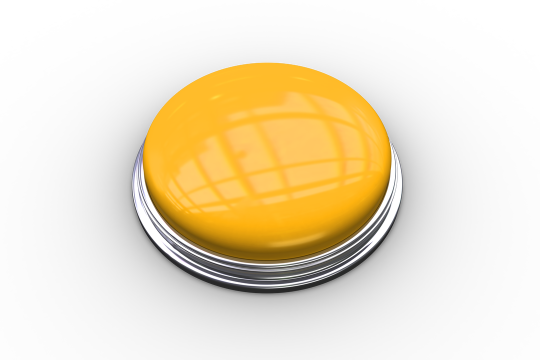 Bright Glossy Yellow Push Button on Transparent Background - Download Free Stock Images Pikwizard.com