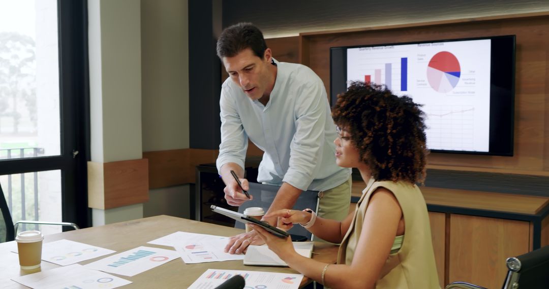 Diverse Business Colleagues Collaborating in Conference Room