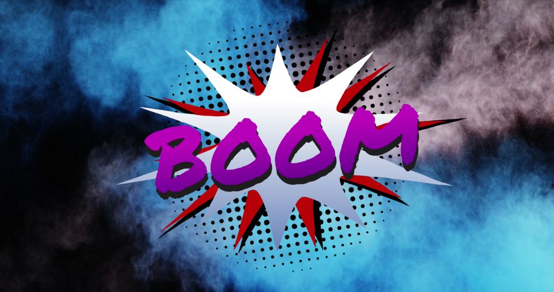 Dynamic Retro Pop Art Comic Boom Speech Bubble