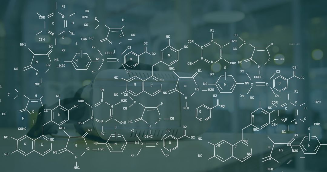 Chemical Formulas Intersecting Virtual Reality