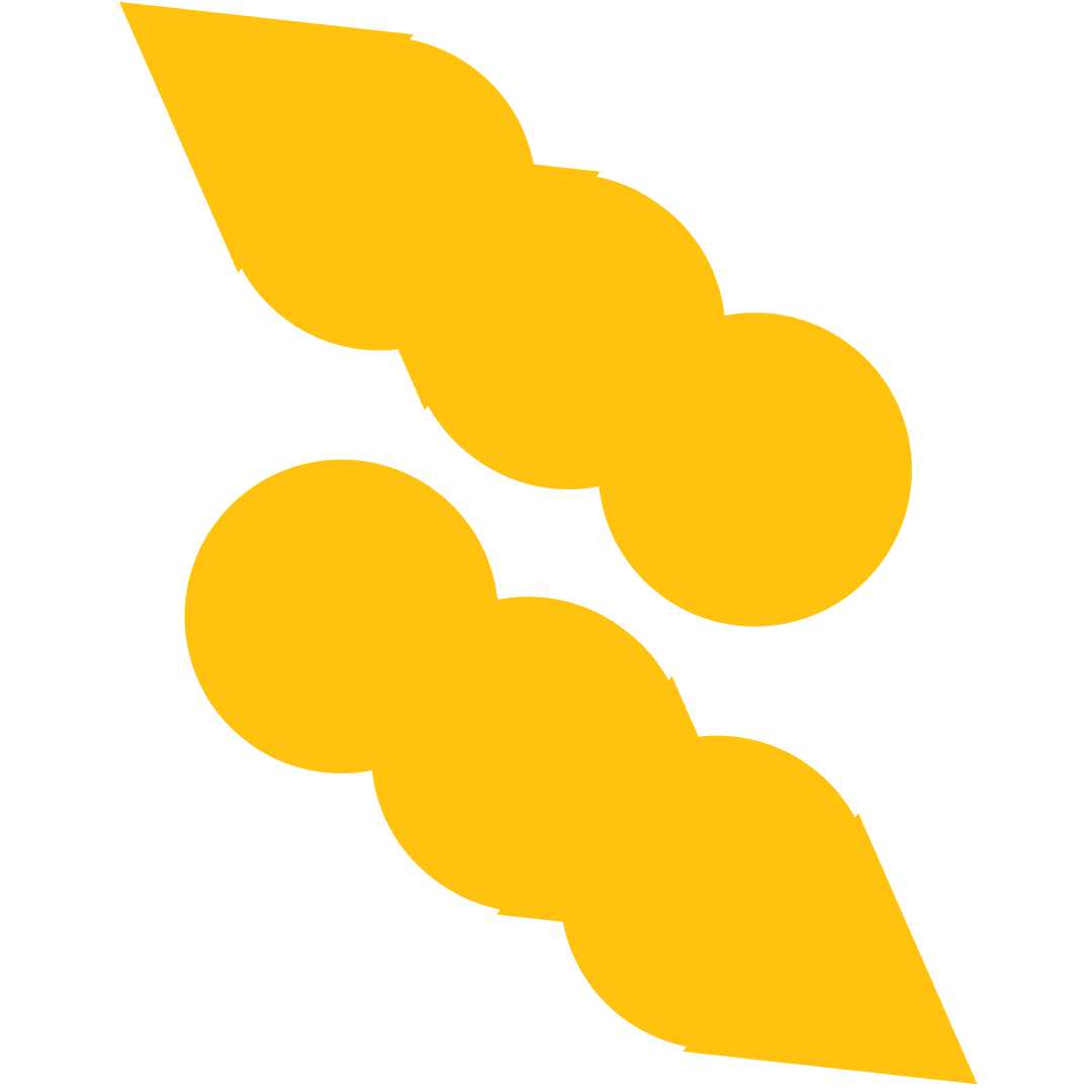 Yellow Diagonal Arrows on Transparent Background
