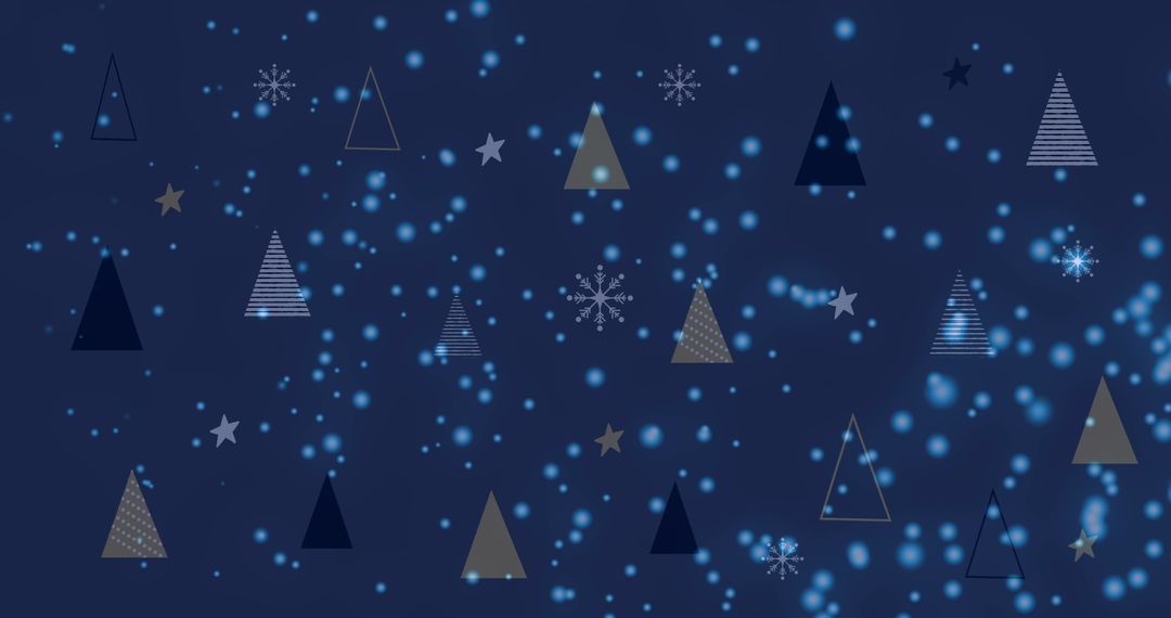 Whimsical Snowfall with Christmas Trees and Stars - Free Images, Stock Photos and Pictures on Pikwizard.com