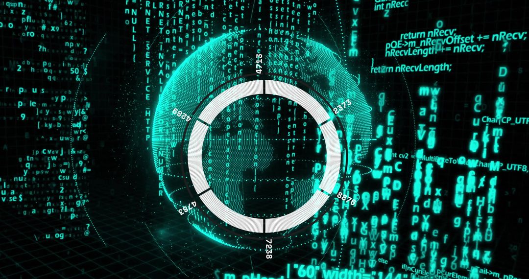 Futuristic Globe with Data Streams Highlighting Digital Networks