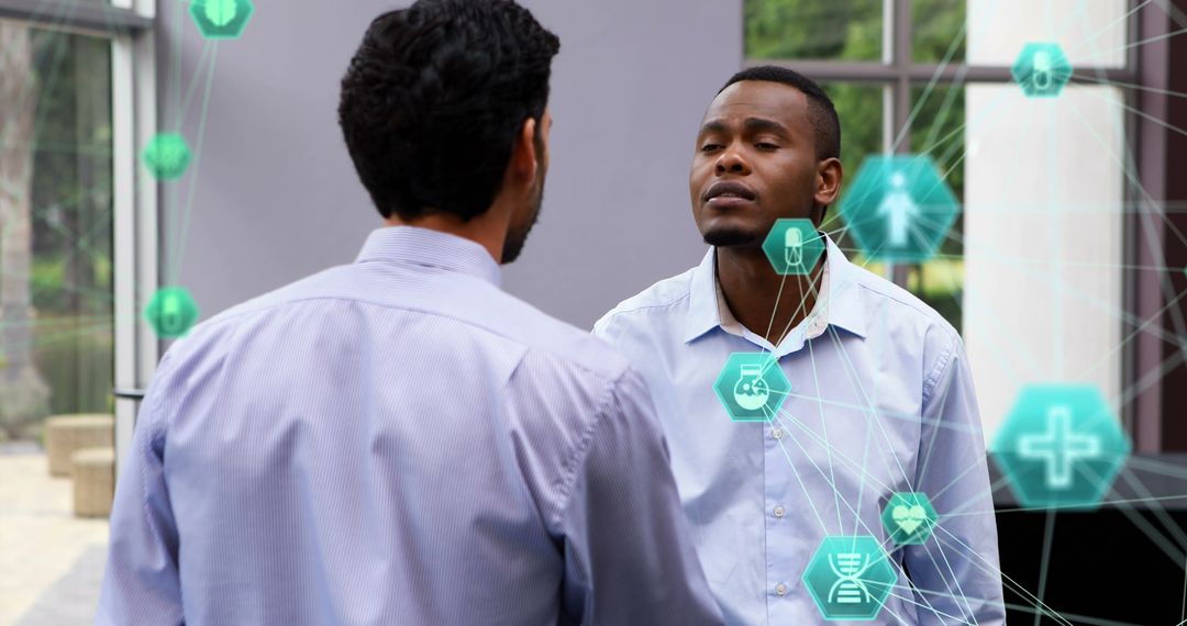 Diverse Business Professionals Discussing Digital Interface