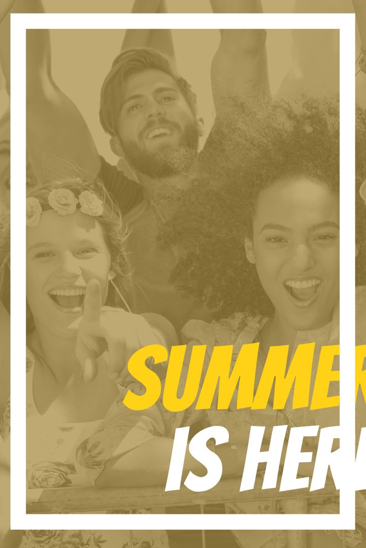 Joyful Celebration of Summer Arrival with Diverse Group