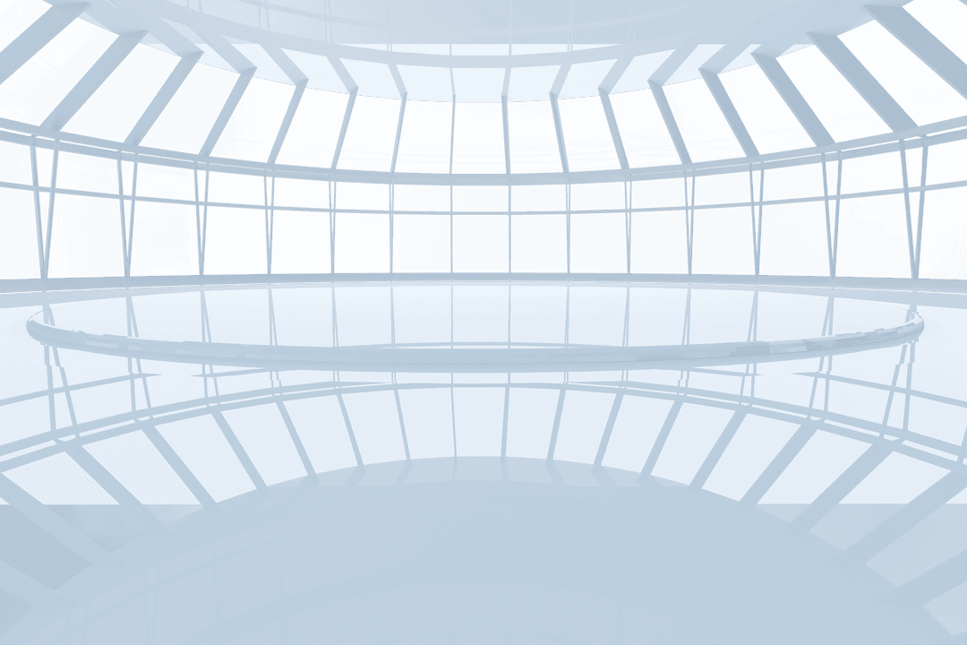 Large Transparent Atrium Illuminated by Natural Light