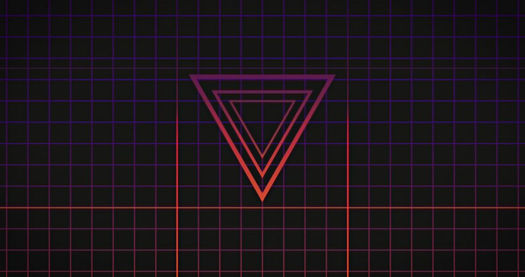 Retro Grid with Vibrant Geometric Triangle Shapes