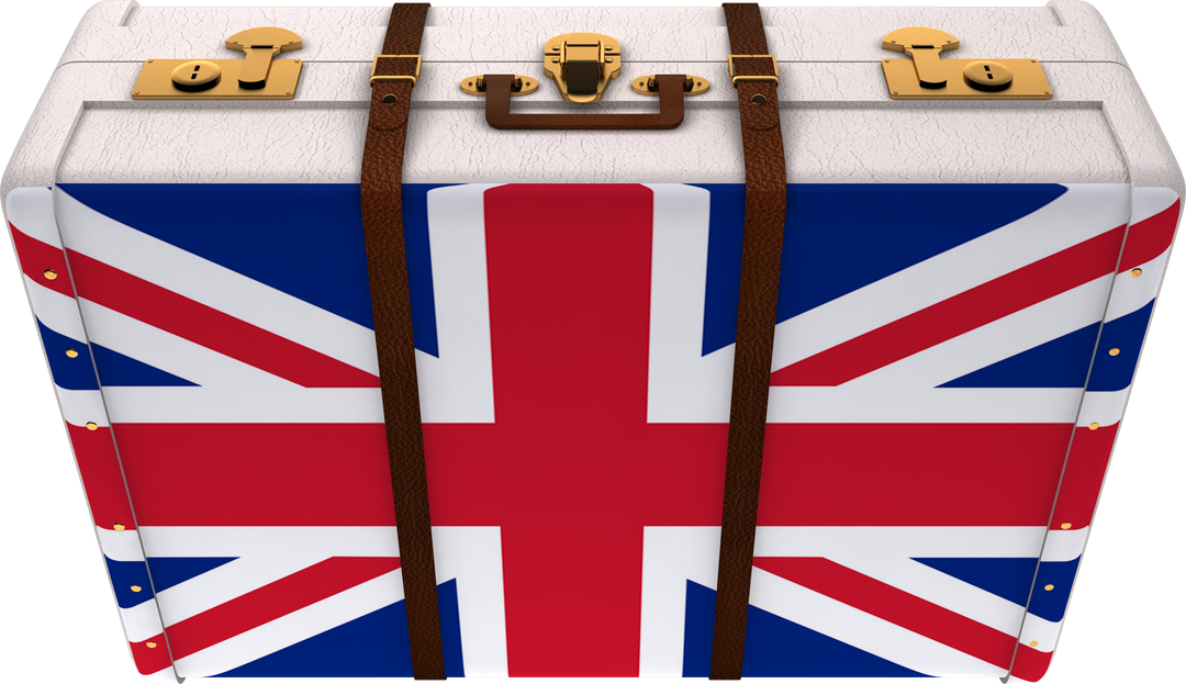 Transparent Suitcase with Union Jack Flag for Travel and National Identity - Download Free Stock Images Pikwizard.com