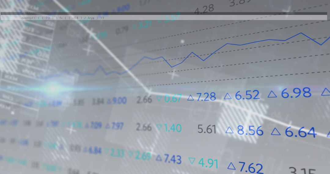 Dynamic Financial Data Visualization on Grey Background