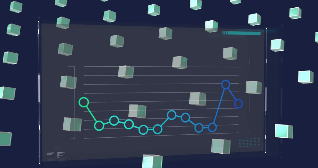 Digital Data Analysis with Floating Cubes and Graph Overlay