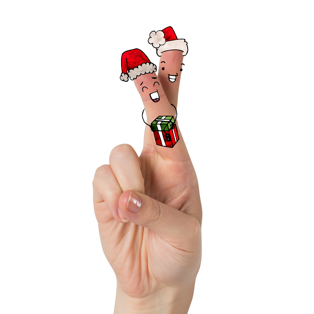 Fingers Crossed With Santa Hats on Christmas Transparent Background - Download Free Stock Images Pikwizard.com