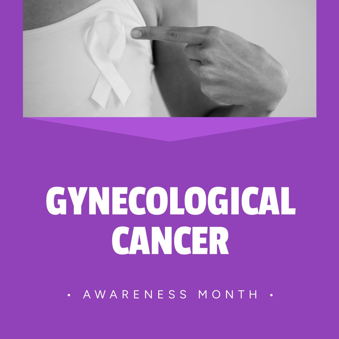 Gynecological Cancer Awareness Campaign Highlight with Ribbon Symbol