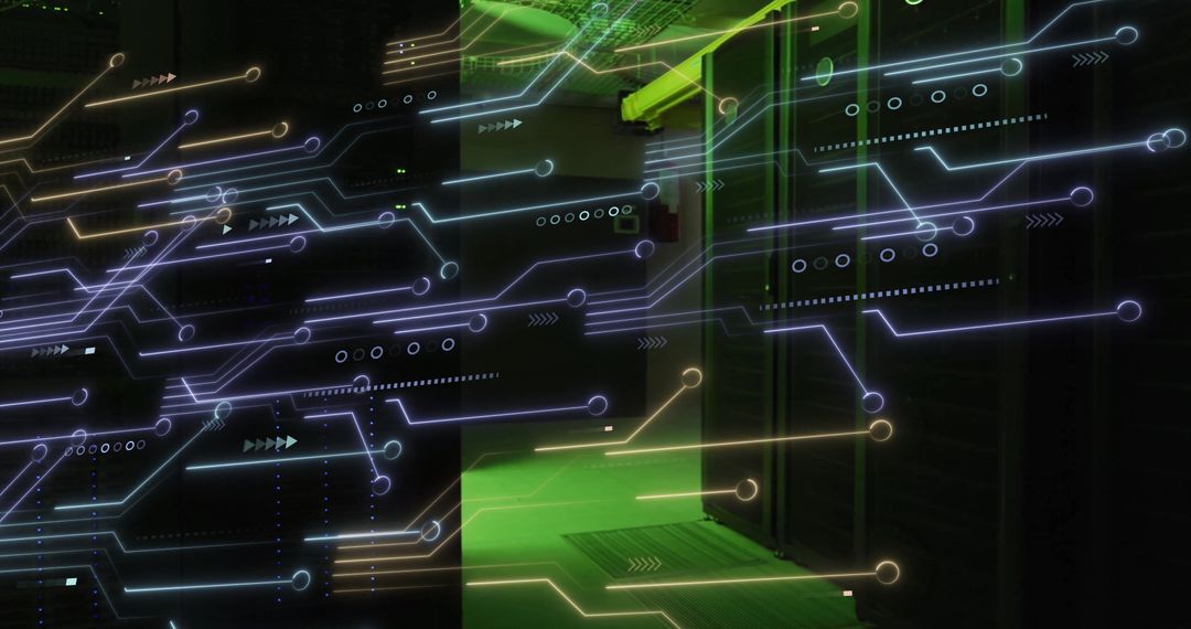 Digital Data Network in Modern Server Room Environment
