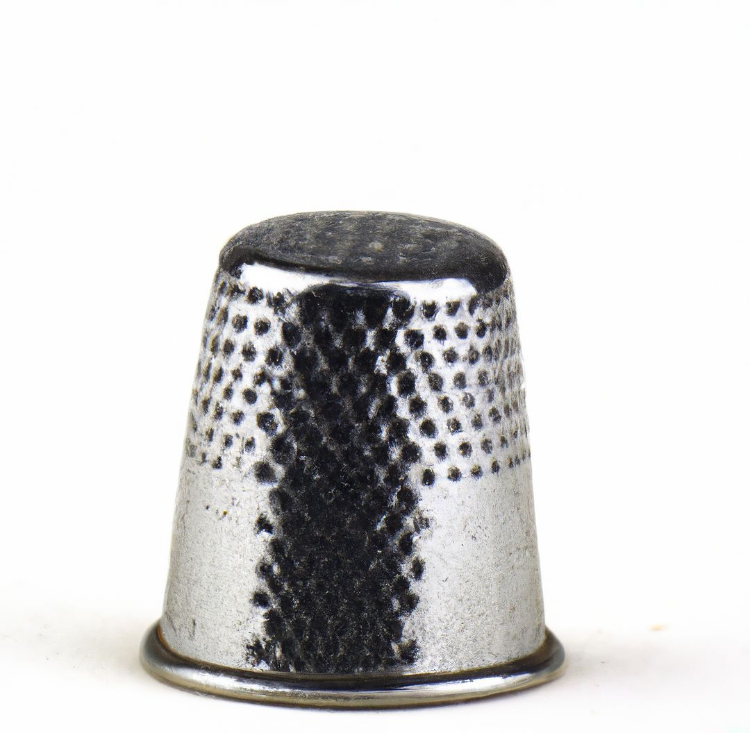 Image of close up of silver thimble and copy space on white background - Free Images, Stock Photos and Pictures on Pikwizard.com