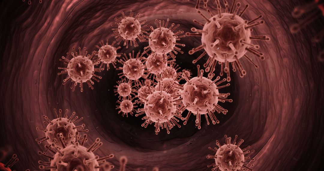 Microscopic View of Floating Viruses Inside Human Body - Free Images, Stock Photos and Pictures on Pikwizard.com