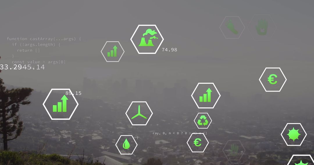 Digital Interface Algorithms Over Urban Landscape Imagery