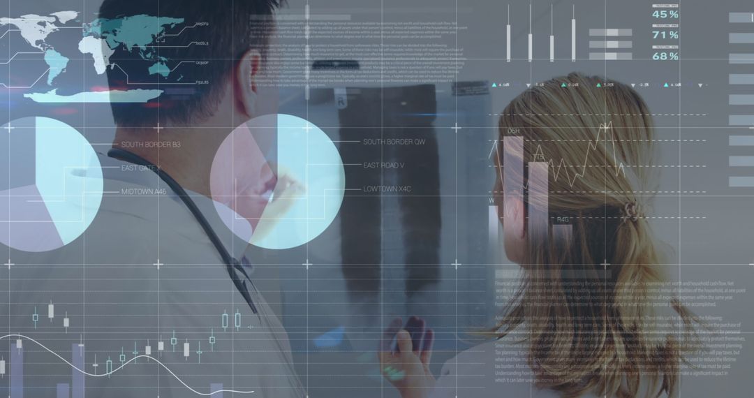Doctors Analyzing Data with Digital Interface Technology - Free Images, Stock Photos and Pictures on Pikwizard.com