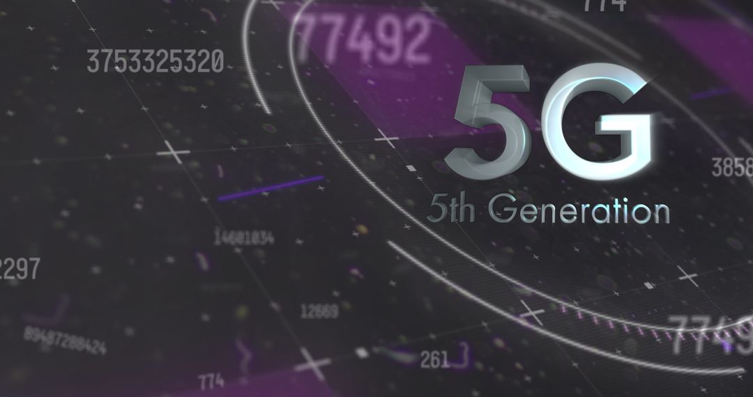 5G Technology Concept with Numeric Overlay
