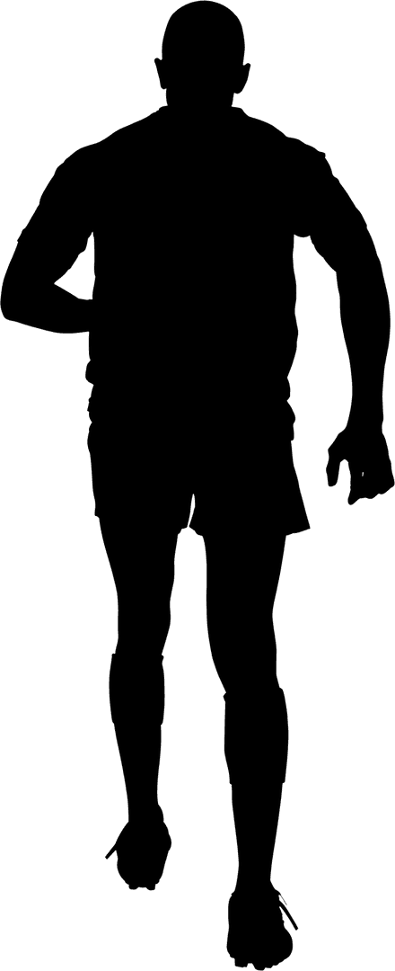 Full Length Silhouette Transparent Boxer in Motion