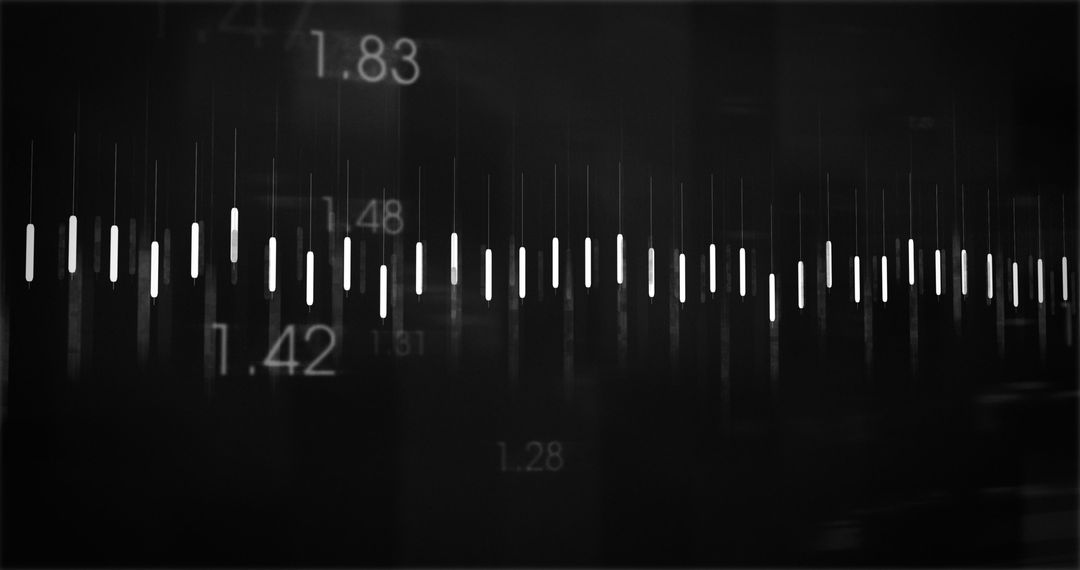 Abstract Digital Interface with Financial Data Elements
