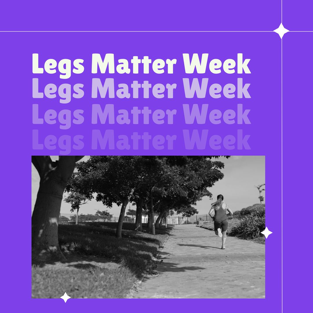 Caucasian Woman Running for Legs Matter Week Campaign