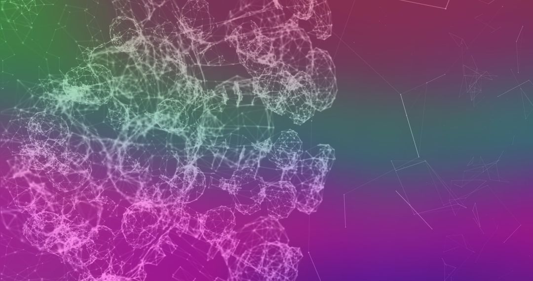 3D DNA Strand on Gradient Background with Digital Effect